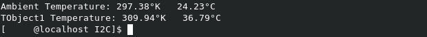 MLX90614 example code result - Tóthpál István - www.tothpal.eu