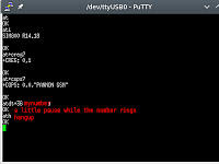 SIM800L example AT commands in Putty - Tóthpál István - www.tothpal.eu