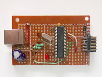 My usbtiny with ISP connector built in a solderable breadboard - Tóthpál István - www.tothpal.eu